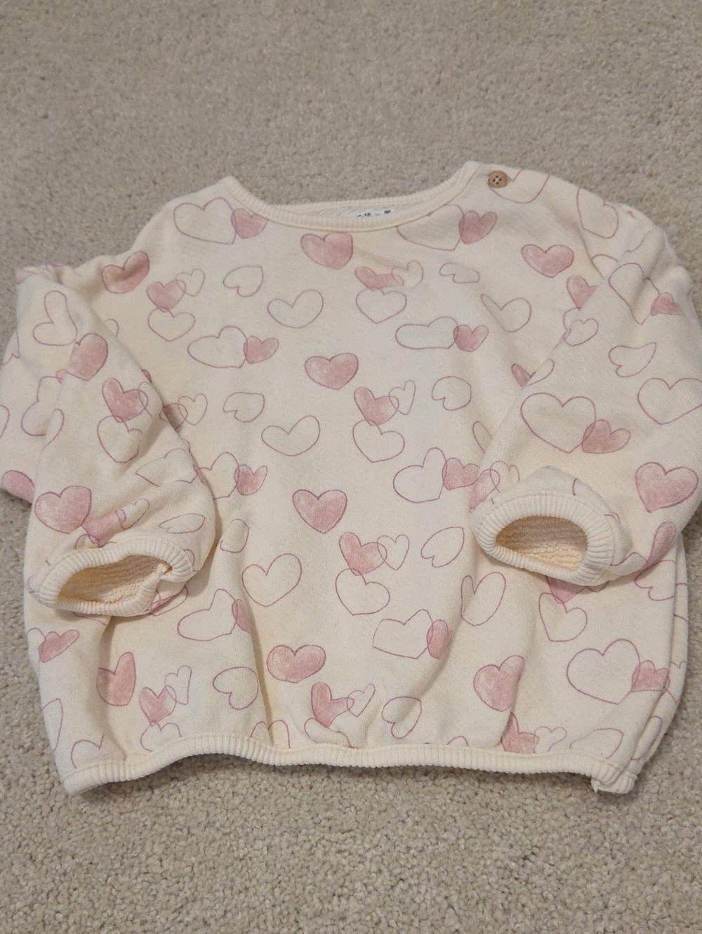 Zara Heart Print Sweatshirt